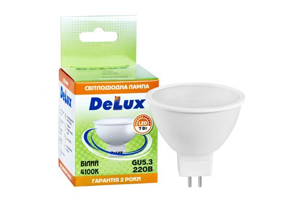 Лампа LED DELUX JСDR 230V 7Вт 4100К GU5.3 (90011746)