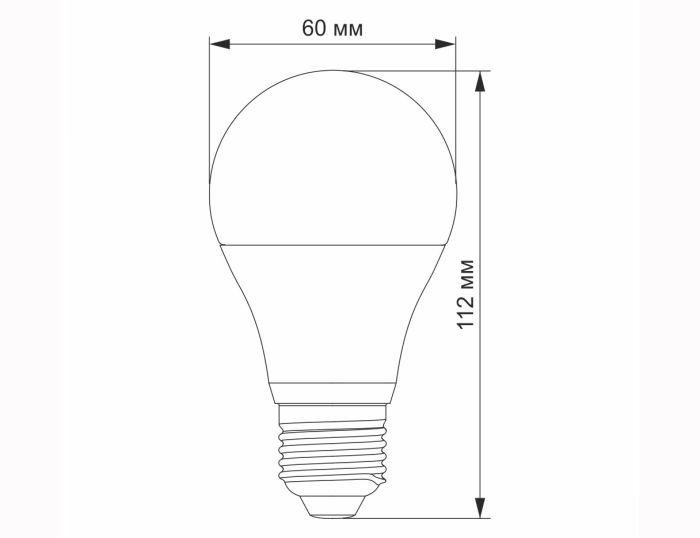 Лампа LED VIDEX A60e 12W E27 4100K (VL-A60e-12274) (VL-A60e-12274)