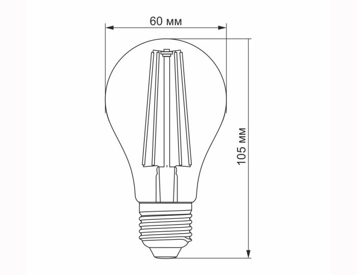 Лампа LED VIDEX FILAMENT A60FF 8W E27 1000K 220V для рослин VL-A60FF (VL-A60FF)