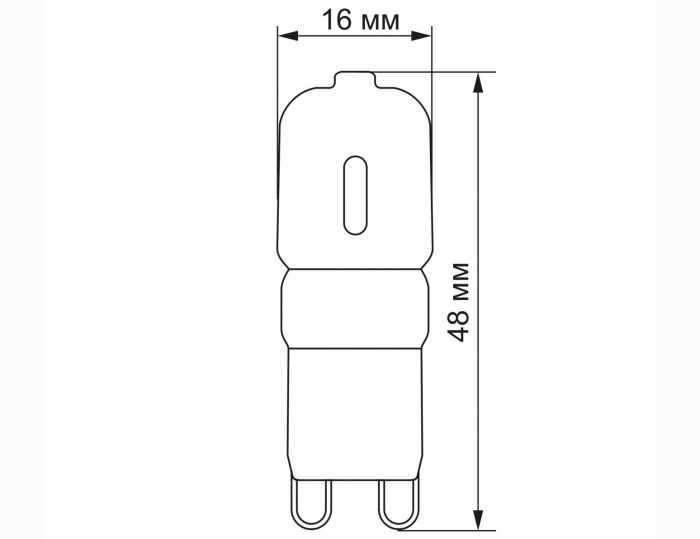 Лампа LED VIDEX G9e 2.5W G9 4100K AC 220-240 V  VL-G9e-25224 (VL-G9e-25224)