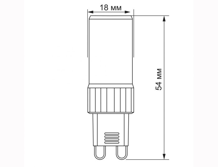 Лампа LED VIDEX G9S 4W G9 4100K AC 220-240 V VL-G9S-04224 (VL-G9S-04224)