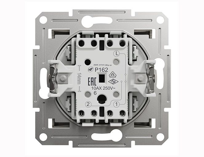 Механізм вимикача 1 кл. прохідного EPH0400171 ASFORA антрацит Schneider Electric (EPH0400171)