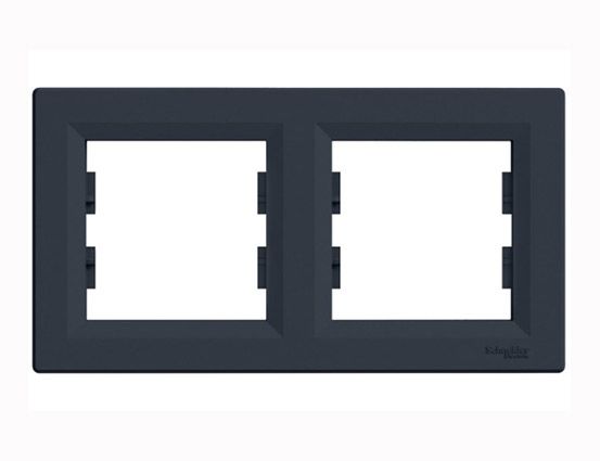 Рамка 2-місна гор. EPH5800271 ASFORA антрацит Schneider Electric (EPH5800271)