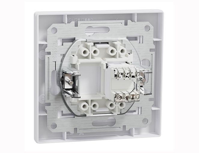 Розетка комп'ютерна RJ45 кaт 5e 125 МГц не екран. EPH4300121 ASFORA білий Schneider Electric (EPH4300121)