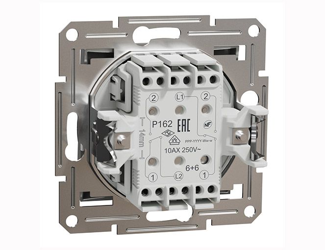 Механізм вимикача 2 кл. прохідного EPH0600171 ASFORA антрацит Schneider Electric (EPH0600171)