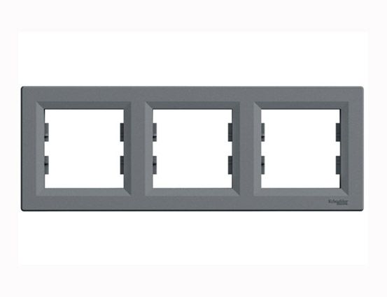 Рамка 3-місна гор. EPH5800362 ASFORA сталь Schneider Electric (EPH5800362)