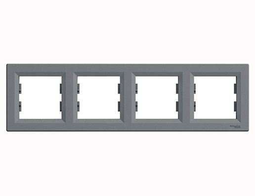 Рамка 4-місна гор. EPH5800462 ASFORA стальSchneider Electric (EPH5800462)