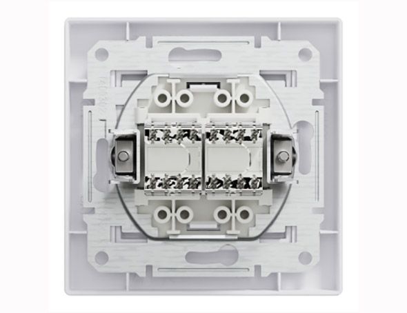 Розетка комп'ютерна 2я RJ45 кaт 5e 125 МГц не екран. EPH4400121 ASFORA білий Schneider Electric (EPH4400121)