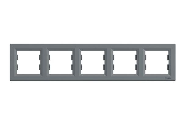 Рамка 5-місна гор. EPH5800562 ASFORA сталь Schneider Electric (EPH5800562)