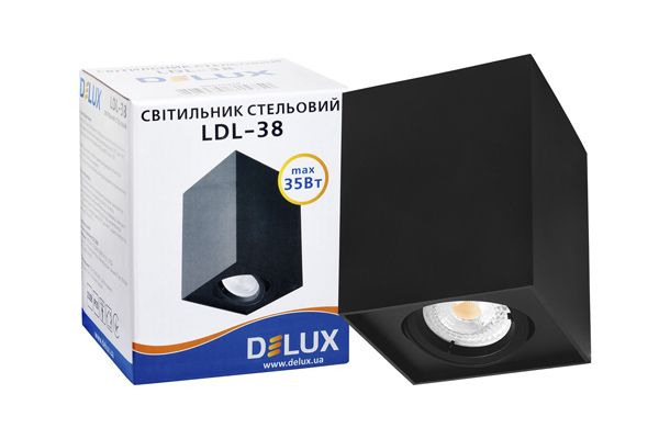 Світильник стельовий DELUX  LDL-38 чорний 90015915 (90015915)