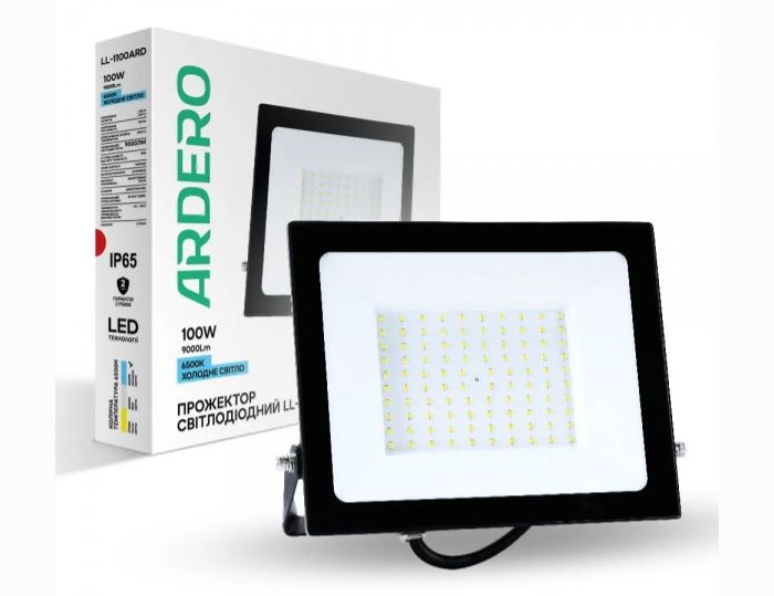 Прожектор Ardero LL-1100ARD 100W 9000Lm 6500K ІР65 (7841)