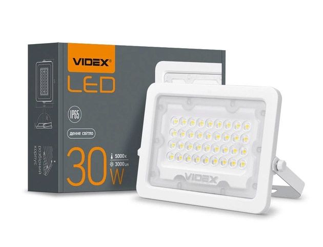 Прожектор LED VIDEX 30W 5000K 220V білий (VL-F2e305W) (VL-F2e305W)