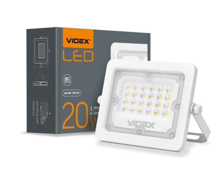 Прожектор LED VIDEX 20W 5000K 220V білий (VL-F2e-205W) (VL-F2e-205W)