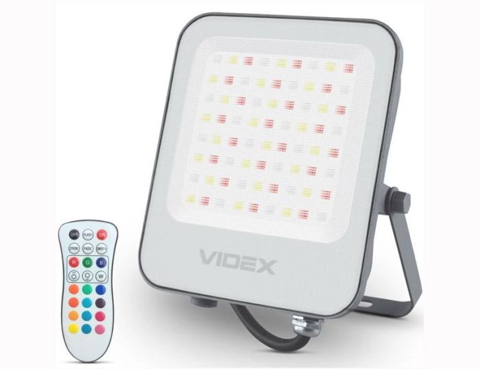 Прожектор LED VIDEX 50W RGB 220V сірий (VL-F3-RGB) (VL-F3-RGB)