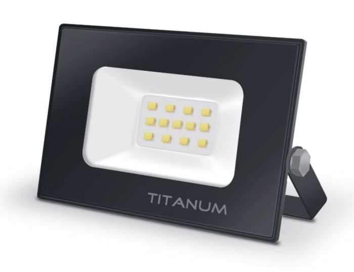 Прожектор LED TITANUM 10W 6000K 220V чорний TLF106 (TLF106)