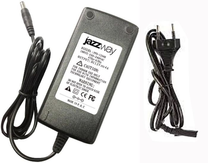 Блок живлення JAZZway 48W, 12V, 4A, IP20, вилка (1005977)