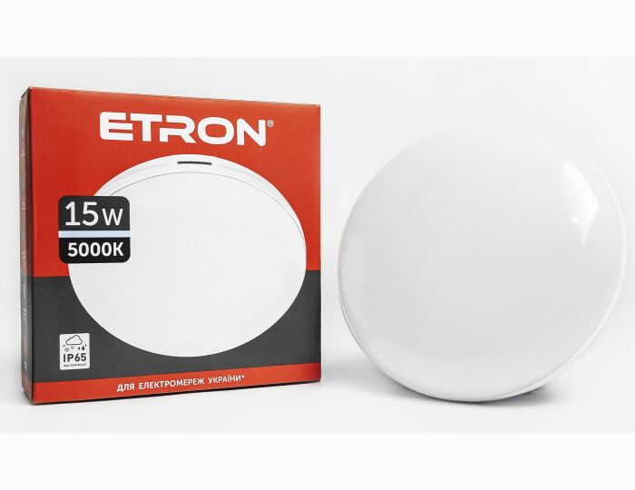 Світильник LED ETRON 15W 5000K круг 1-ECP-504-C IP65 (1-ECP-504-C)