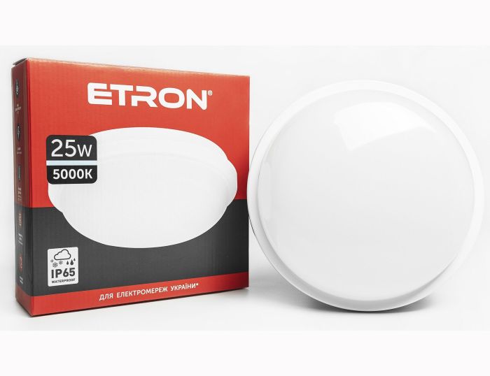 Світильник LED ETRON 25W 5000K круг 1-ECP-508-C IP65 ЧП (1-ECP-508-C)