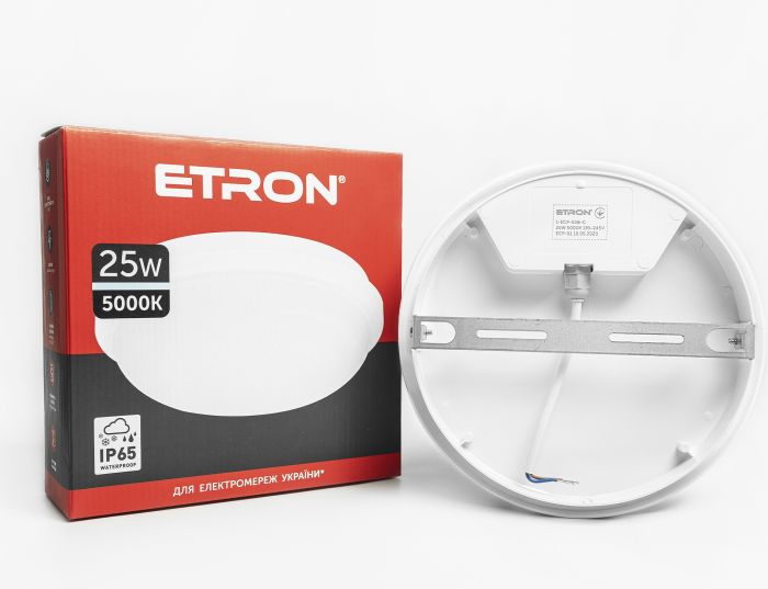 Світильник LED ETRON 25W 5000K круг 1-ECP-508-C IP65 ЧП (1-ECP-508-C)