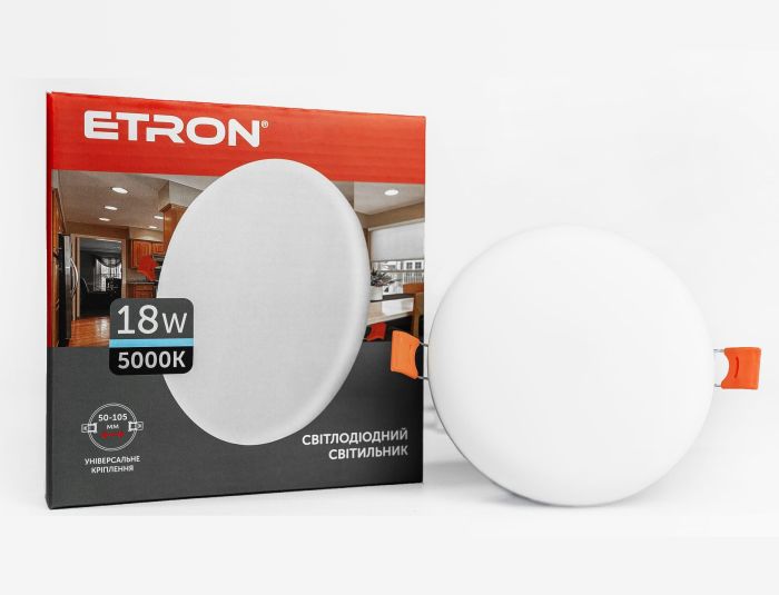 Світильник LED ETRON 18W 5000K коло 1-EDP-611 IP20 ЧП (1-EDP-611)