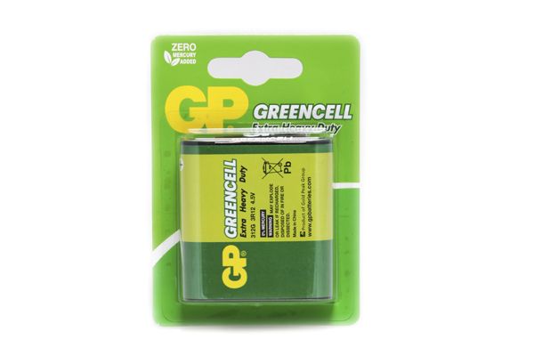 Батарейка GP Greencell 4,5V сольова 312-G-U1 3R12 (312-G-U1)