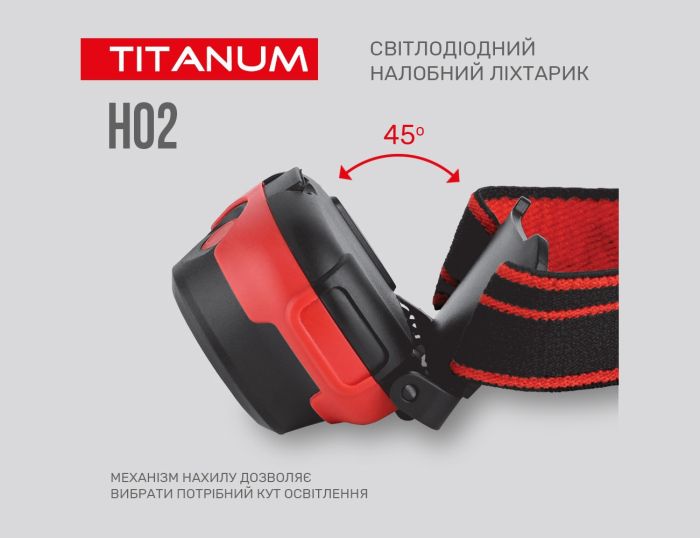 Ліхтар LED ТITANUM TLF-H02 100Lm 6500K налобний (TLF-H02)