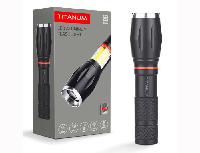 Ліхтар LED ТITANUM TLF-T06 300Lm 6500K портативний (TLF-T06)