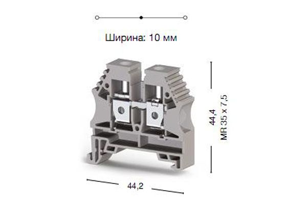 Клема AVK 10 сіра Klemsan (0.0.0.3.04150)