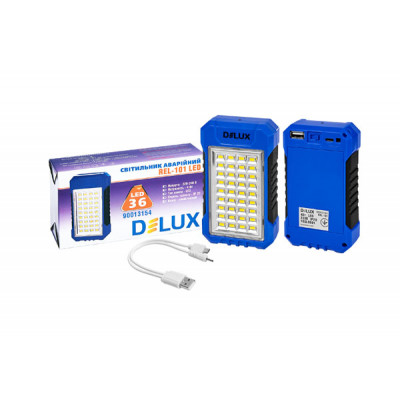 Світильник аварійний DELUX REL-101 LED 4Вт, 2,4Ah, 36LED