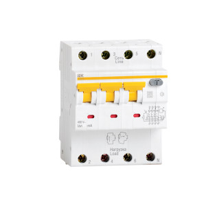 Диференційний автоматичний вимикач АВДТ-34 3р+N С40А/30мА ІЕК