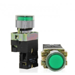Кнопка управления XB2-BW3371 зеленая АСКО с подсветкой